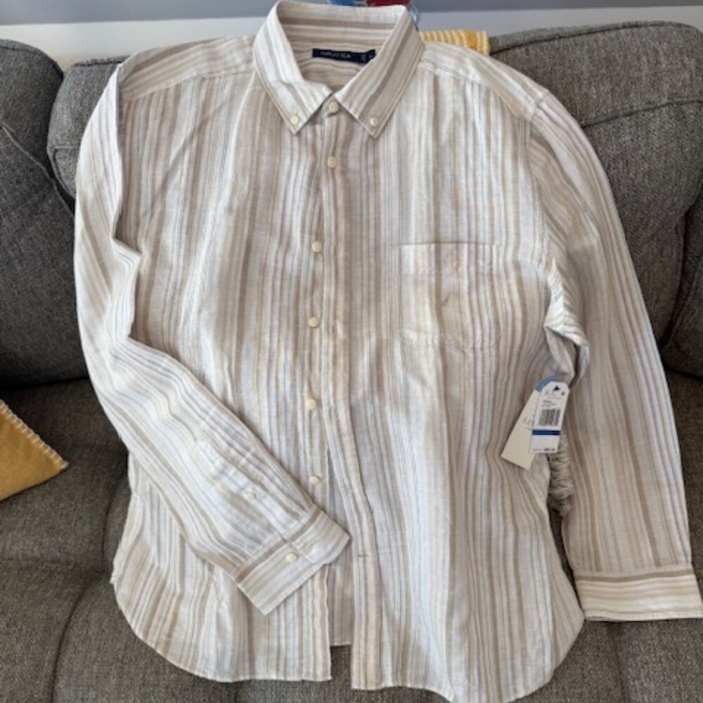 NWT Nautica Long Sleeve, Buttondown Shirt - Size XL